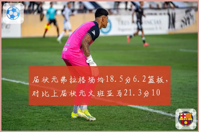届状元弗拉格场均18.5分6.2篮板，对比上届状元文班亚马21.3分10